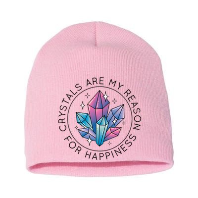 Crystals Are My Reason For Happiness Short Acrylic Beanie