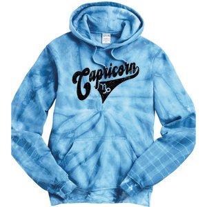 Capricorn Retro Zodiac Astrology Horoscope Capricorn Tie Dye Hoodie