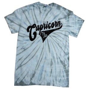 Capricorn Retro Zodiac Astrology Horoscope Capricorn Tie-Dye T-Shirt