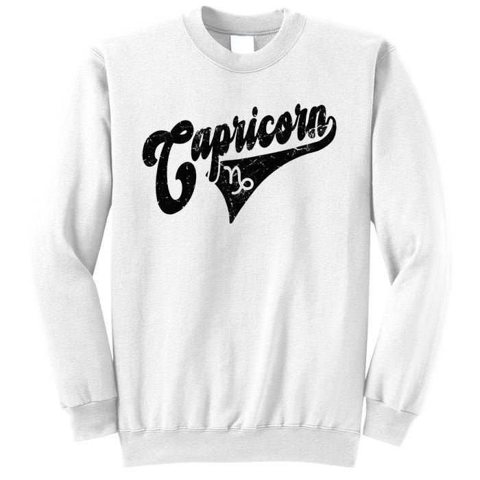 Capricorn Retro Zodiac Astrology Horoscope Capricorn Sweatshirt