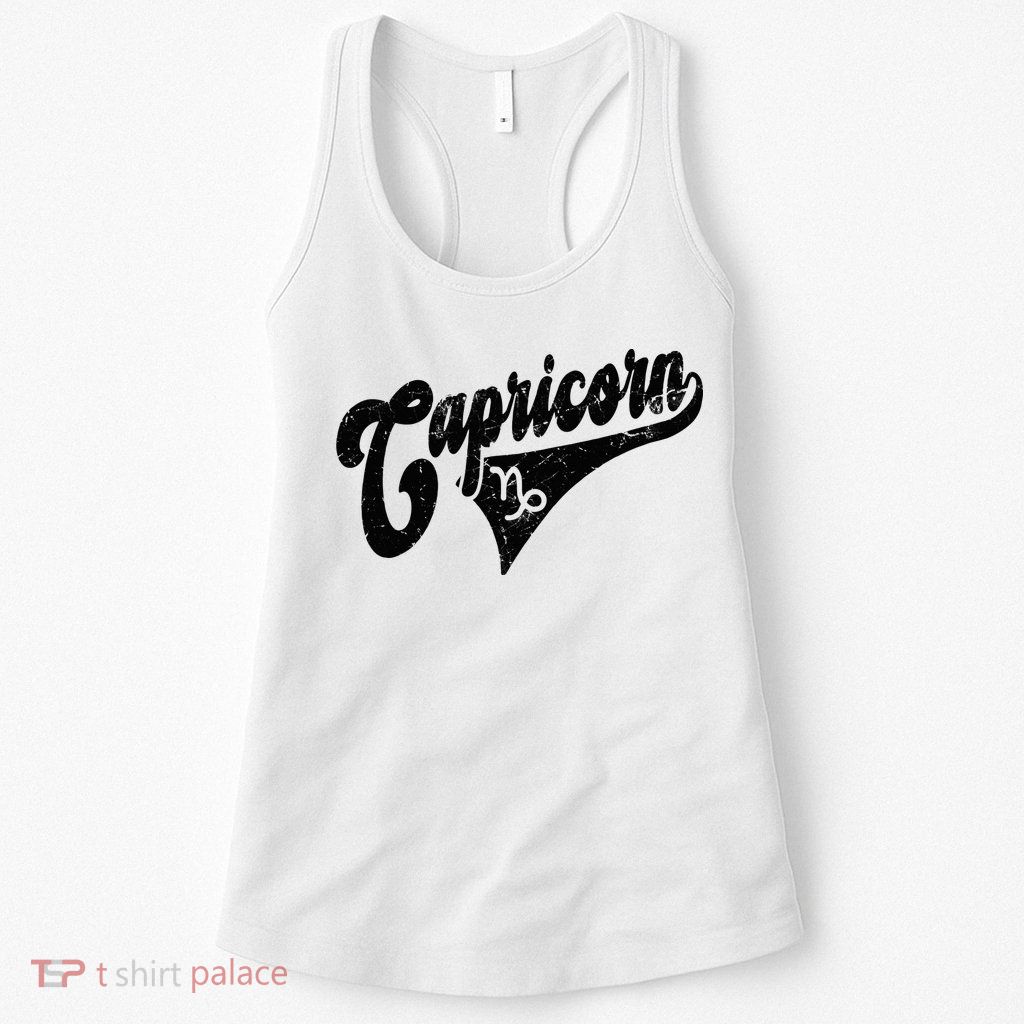 Capricorn Retro Zodiac Astrology Horoscope Capricorn Womens Tank Top