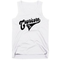 Capricorn Retro Zodiac Astrology Horoscope Capricorn Tank Top