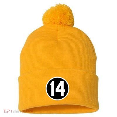 Cincy Shirts 14 Forever Pete Rose Patch Pom Pom 12in Knit Beanie
