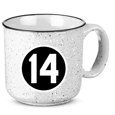 Cincy Shirts 14 Forever Pete Rose Patch 15oz Campfire Ceramic Mug