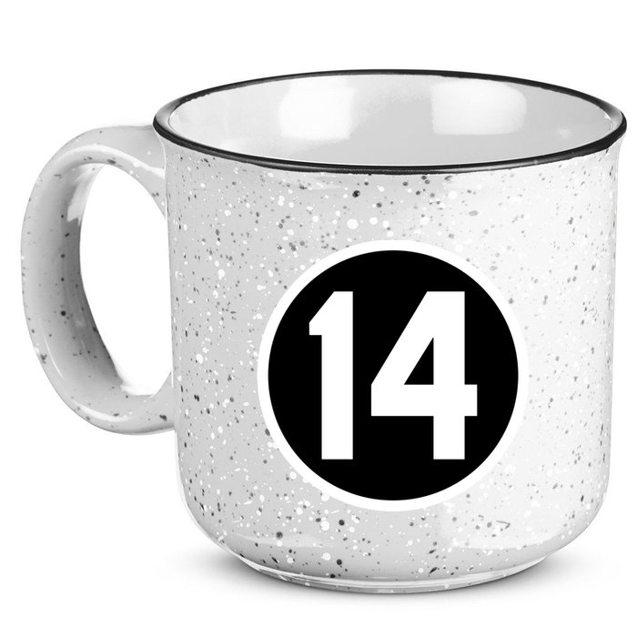 Cincy Shirts 14 Forever Pete Rose Patch 15oz Campfire Ceramic Mug