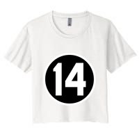 Cincy Shirts 14 Forever Pete Rose Patch Women's Crop Top Tee