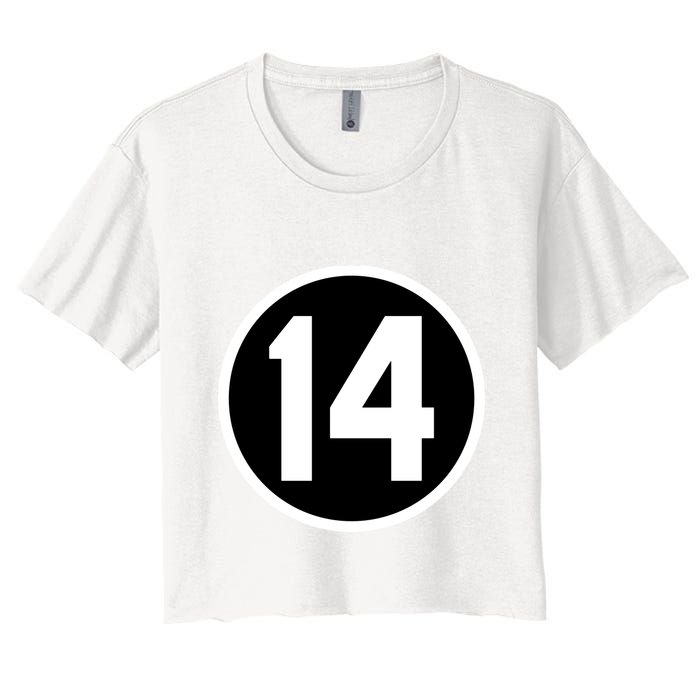 Cincy Shirts 14 Forever Pete Rose Patch Women's Crop Top Tee