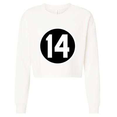 Cincy Shirts 14 Forever Pete Rose Patch Cropped Pullover Crew