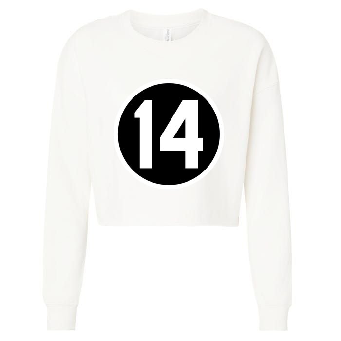 Cincy Shirts 14 Forever Pete Rose Patch Cropped Pullover Crew