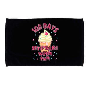 Cupcake Student 100th Days Sprinkled Fun 100 Days Of School Gift Microfiber Hand Towel