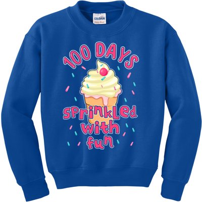 Cupcake Student 100th Days Sprinkled Fun 100 Days Of School Gift Kids Sweatshirt