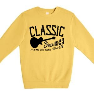 Classic Since 1923 And Still Rockin 100th Birthday Premium Crewneck Sweatshirt