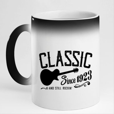 Classic Since 1923 And Still Rockin 100th Birthday 11oz Black Color Changing Mug