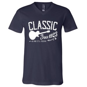 Classic Since 1923 And Still Rockin 100th Birthday V-Neck T-Shirt