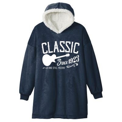 Classic Since 1923 And Still Rockin 100th Birthday Hooded Wearable Blanket