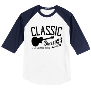 Classic Since 1923 And Still Rockin 100th Birthday Baseball Sleeve Shirt