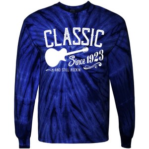 Classic Since 1923 And Still Rockin 100th Birthday Tie-Dye Long Sleeve Shirt