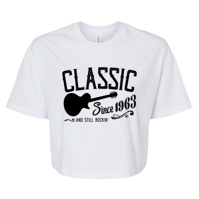 Classic Since 1963 And Still Rockin 60th Birthday Bella+Canvas Jersey Crop Tee