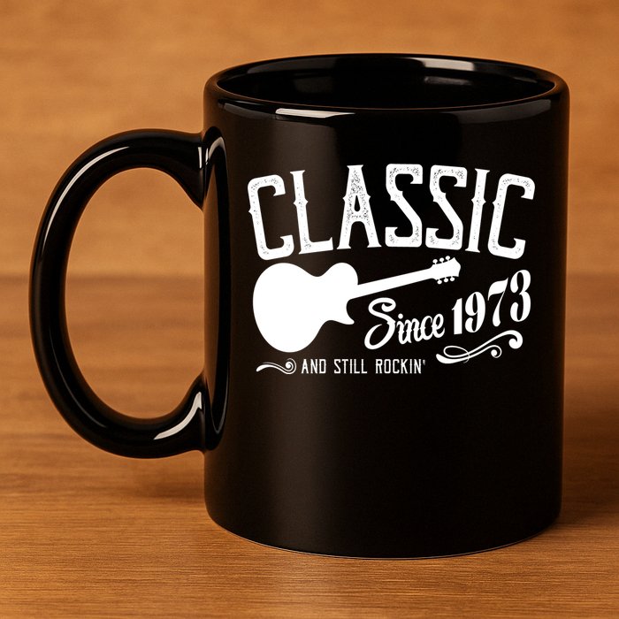 Classic Since 1973 And Still Rockin 50th Birthday 11oz C Handle Ceramic Mug