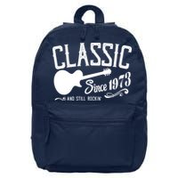 Classic Since 1973 And Still Rockin 50th Birthday 16 in Basic Backpack
