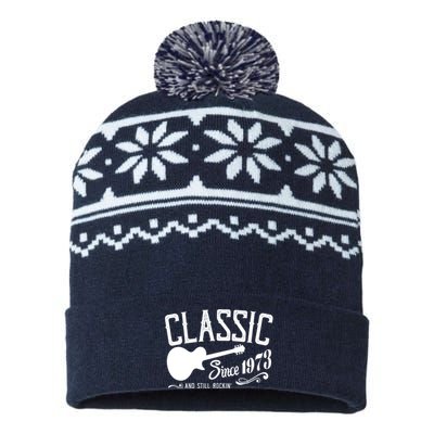 Classic Since 1973 And Still Rockin 50th Birthday USA-Made Snowflake Beanie