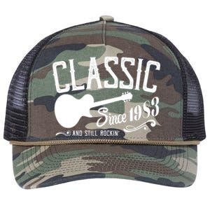 Classic Since 1983 And Still Rockin 40th Birthday Retro Rope Trucker Hat Cap