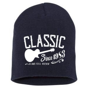 Classic Since 1983 And Still Rockin 40th Birthday Short Acrylic Beanie