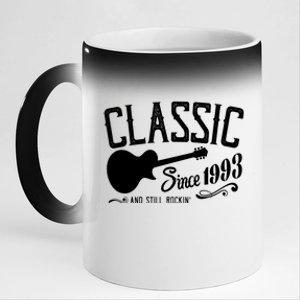 Classic Since 1993 And Still Rockin 30th Birthday 11oz Black Color Changing Mug