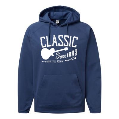 Classic Since 1993 And Still Rockin 30th Birthday Performance Fleece Hoodie