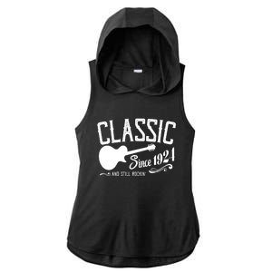 Classic Since 1924 And Still Rockin 100th Birthday Ladies PosiCharge Tri-Blend Wicking Draft Hoodie Tank