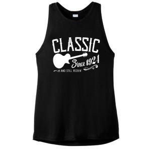 Classic Since 1924 And Still Rockin 100th Birthday Ladies PosiCharge Tri-Blend Wicking Tank