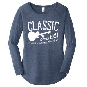 Classic Since 1924 And Still Rockin 100th Birthday Women's Perfect Tri Tunic Long Sleeve Shirt