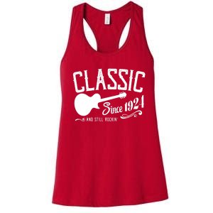 Classic Since 1924 And Still Rockin 100th Birthday Women's Racerback Tank