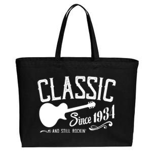 Classic Since 1934 And Still Rockin 90th Birthday Cotton Canvas Jumbo Tote