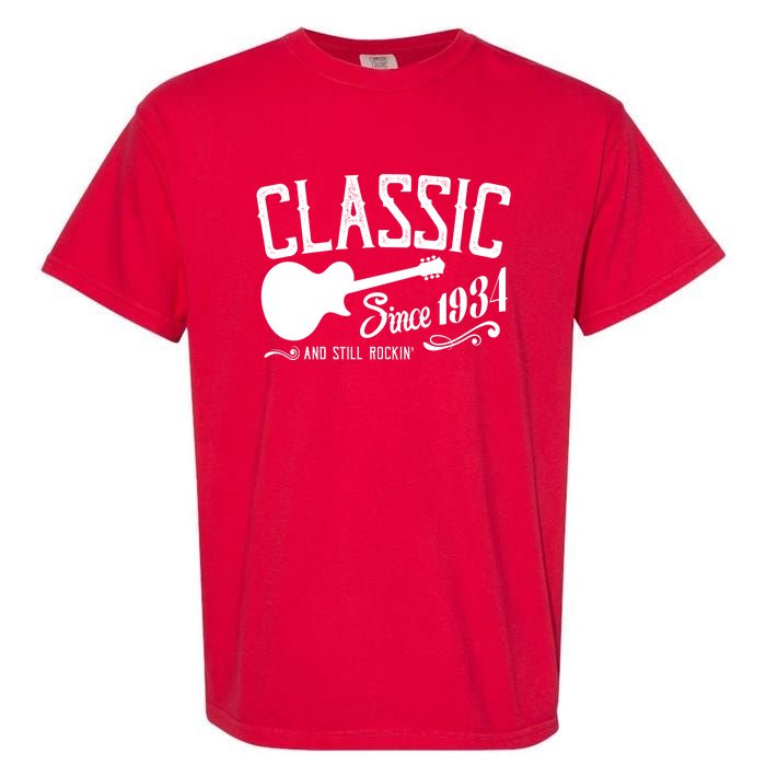 Classic Since 1934 And Still Rockin 90th Birthday Garment-Dyed Heavyweight T-Shirt