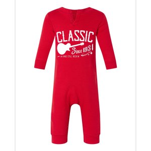 Classic Since 1934 And Still Rockin 90th Birthday Infant Fleece One Piece