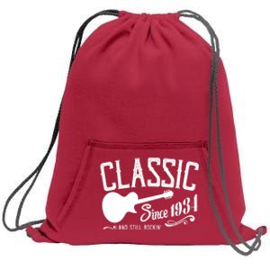 Classic Since 1934 And Still Rockin 90th Birthday Sweatshirt Cinch Pack Bag