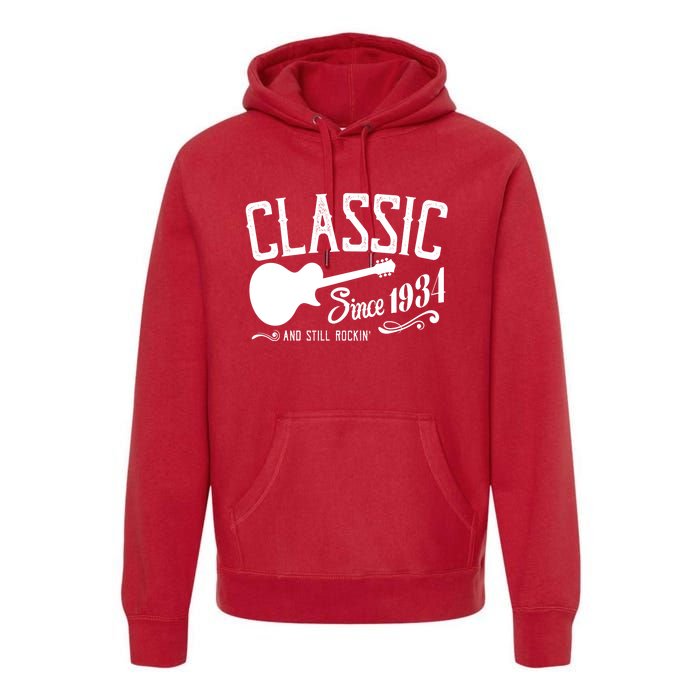 Classic Since 1934 And Still Rockin 90th Birthday Premium Hoodie