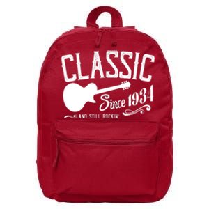 Classic Since 1934 And Still Rockin 90th Birthday 16 in Basic Backpack