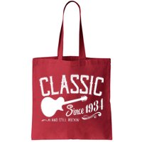 Classic Since 1934 And Still Rockin 90th Birthday Tote Bag