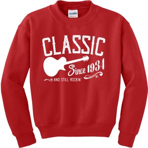 Classic Since 1934 And Still Rockin 90th Birthday Kids Sweatshirt