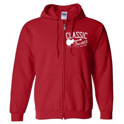 Classic Since 1934 And Still Rockin 90th Birthday Full Zip Hoodie