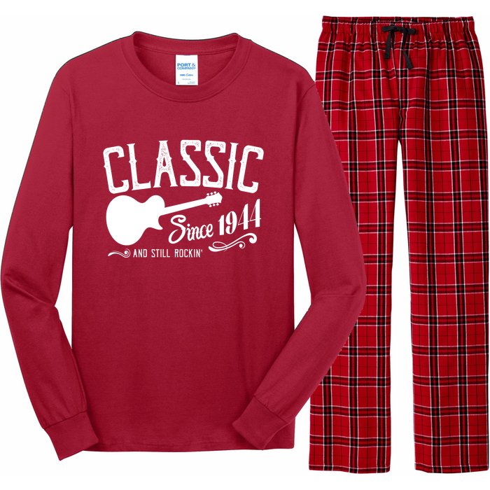 Classic Since 1944 And Still Rockin 80th Birthday Long Sleeve Pajama Set