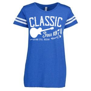 Classic Since 1974 And Still Rockin 50th Birthday Enza Ladies Jersey Football T-Shirt