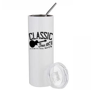 Classic Since 1974 And Still Rockin 50th Birthday Stainless Steel Tumbler