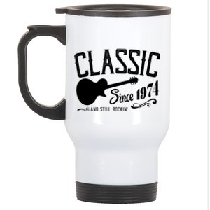 Classic Since 1974 And Still Rockin 50th Birthday Stainless Steel Travel Mug