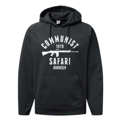 Communist Safari 1979 Rhodesia Light Infantry Performance Fleece Hoodie