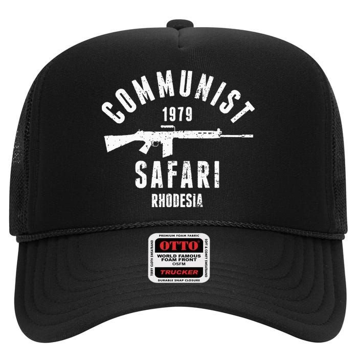 Communist Safari 1979 Rhodesia Light Infantry High Crown Mesh Back Trucker Hat