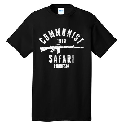 Communist Safari 1979 Rhodesia Light Infantry Tall T-Shirt