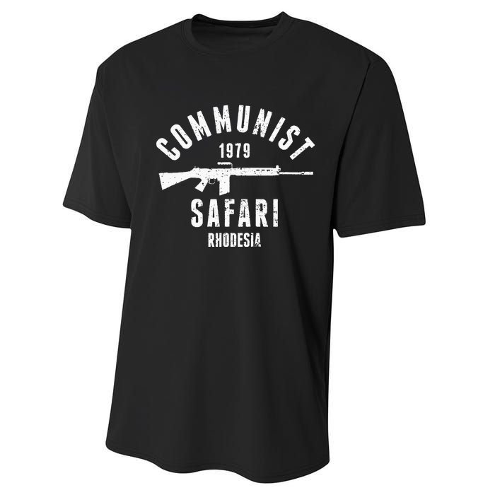 Communist Safari 1979 Rhodesia Light Infantry Performance Sprint T-Shirt